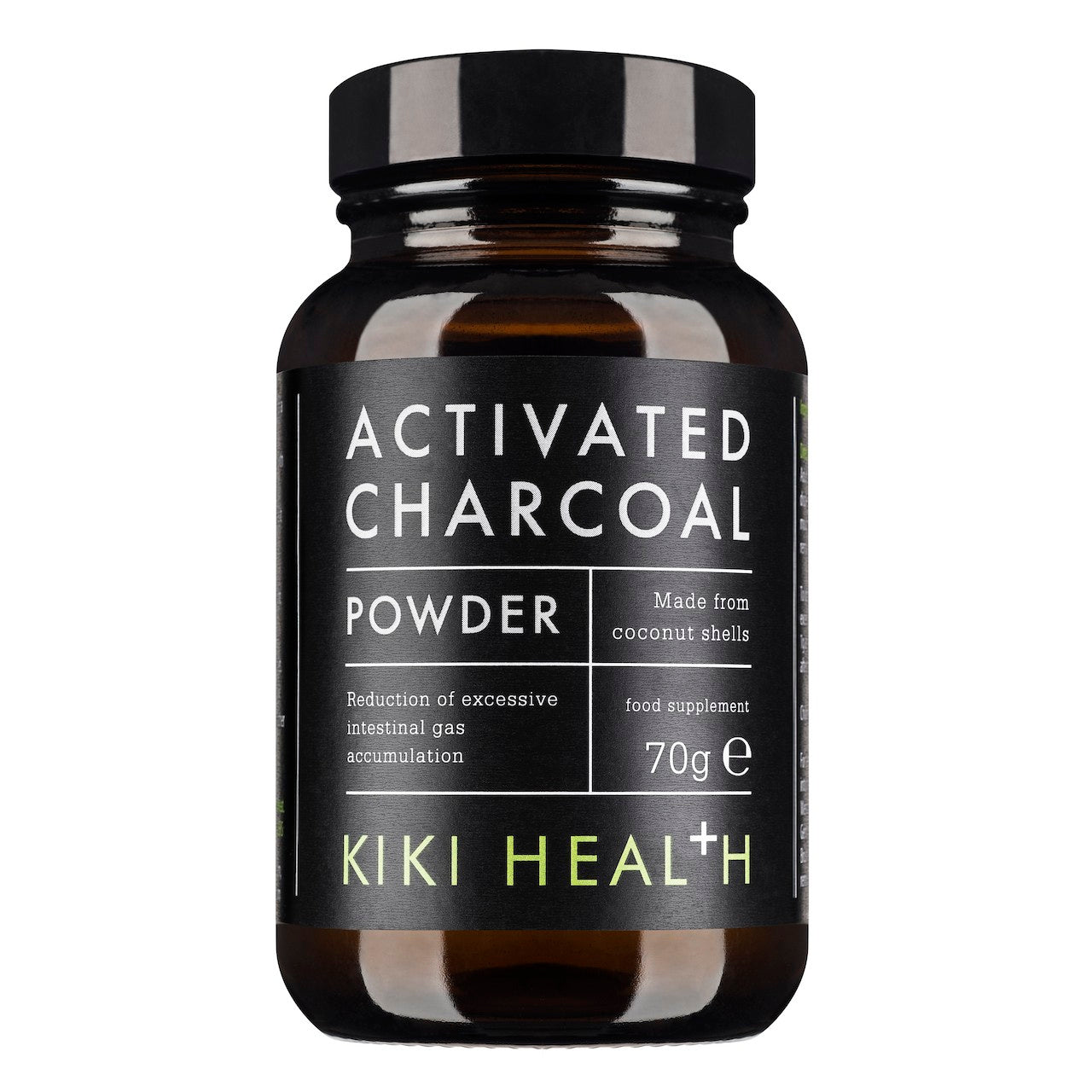 KIKI Health Activated Charcoal Powder - Vitamin B12, Iron & Fibre 70g