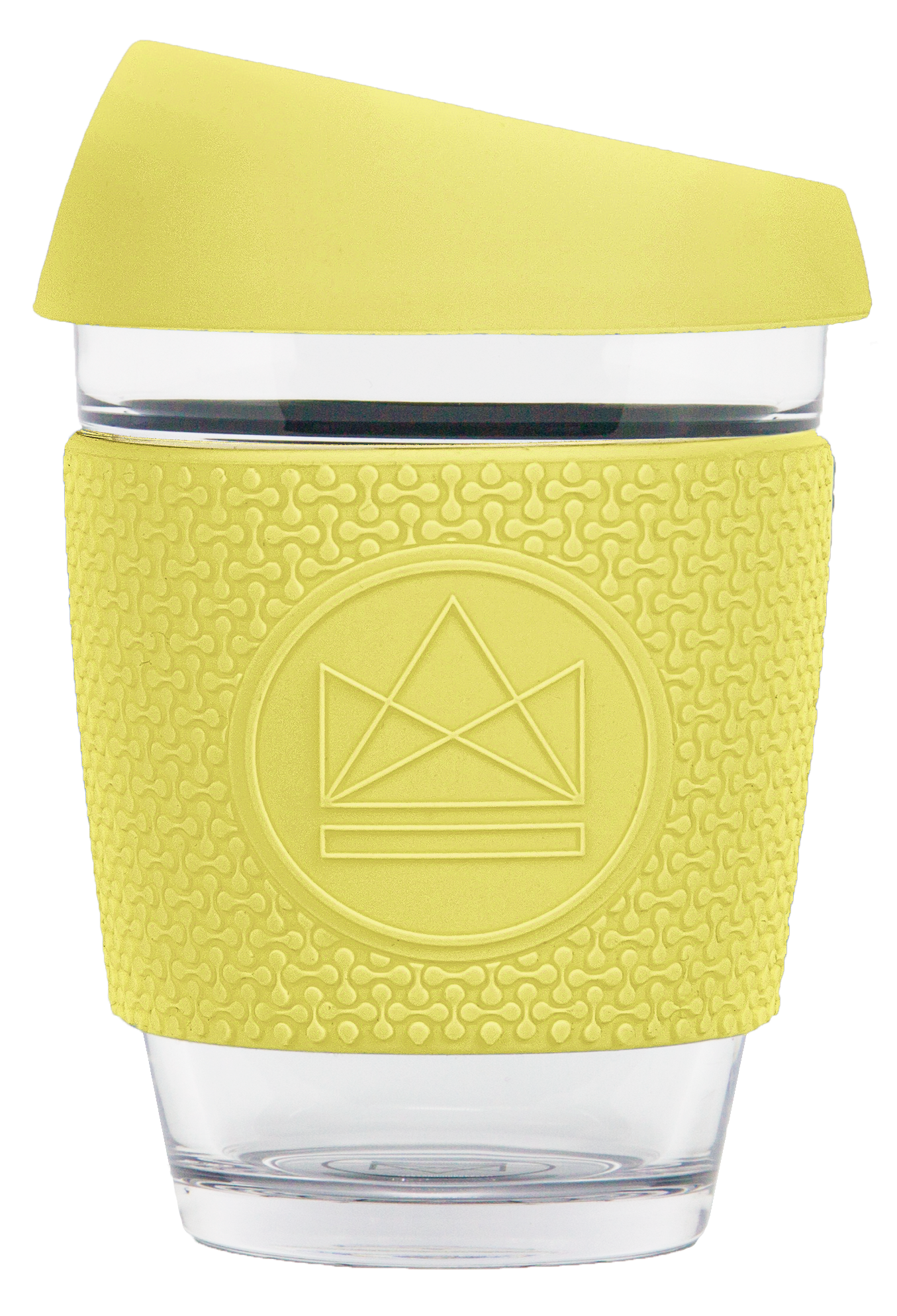 Neon Kactus Reusable Glass Coffee Cup With Thermal Sleeve 12oz - Sun in Shining