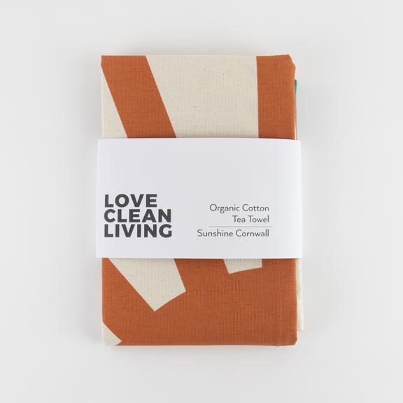 LIGA Organic Cotton Tea Towel - Cornwall Sunshine Design