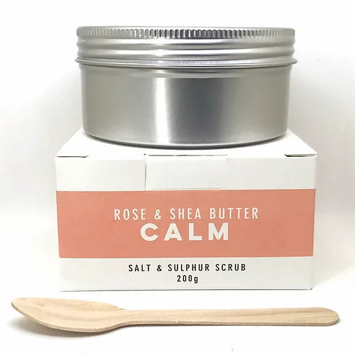 The Salt Parlour CALM Rose & Shea Butter Body Scrub - Vegan & Natural 200g