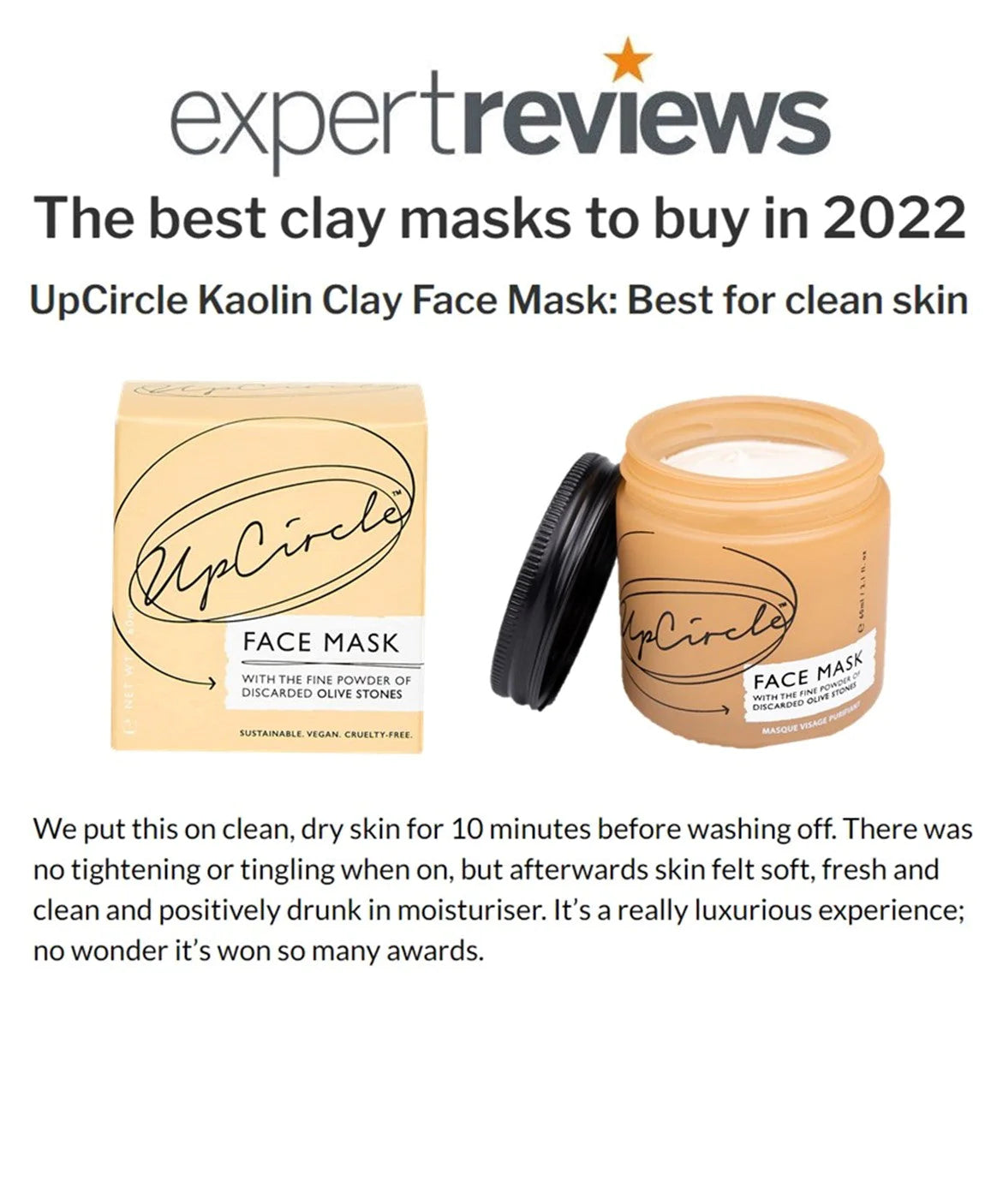 UpCircle Clarifying Face Mask with Kaolin Clay & Olive Powder 60ml