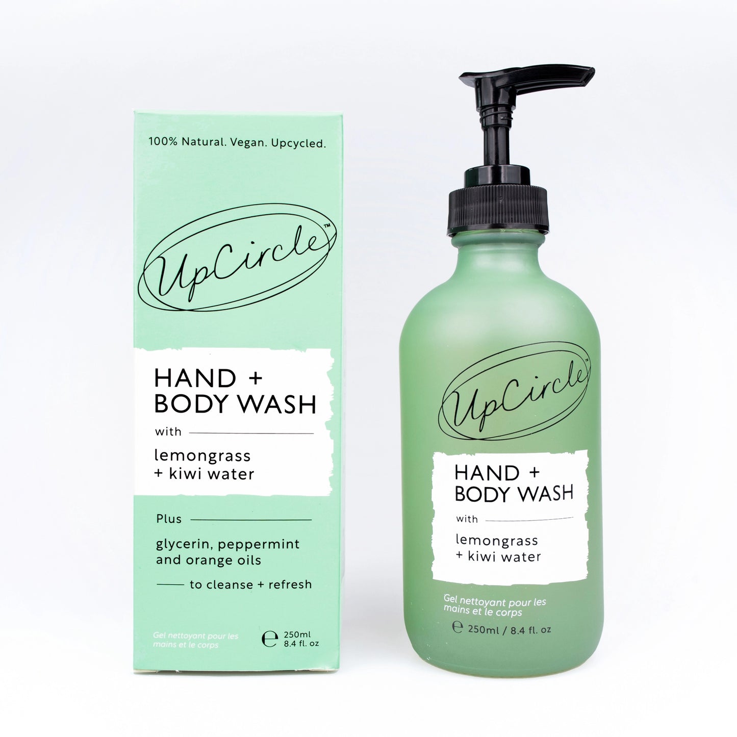 UpCircle Hand & Body Wash with Lemongrass & Kiwi Water 250ml