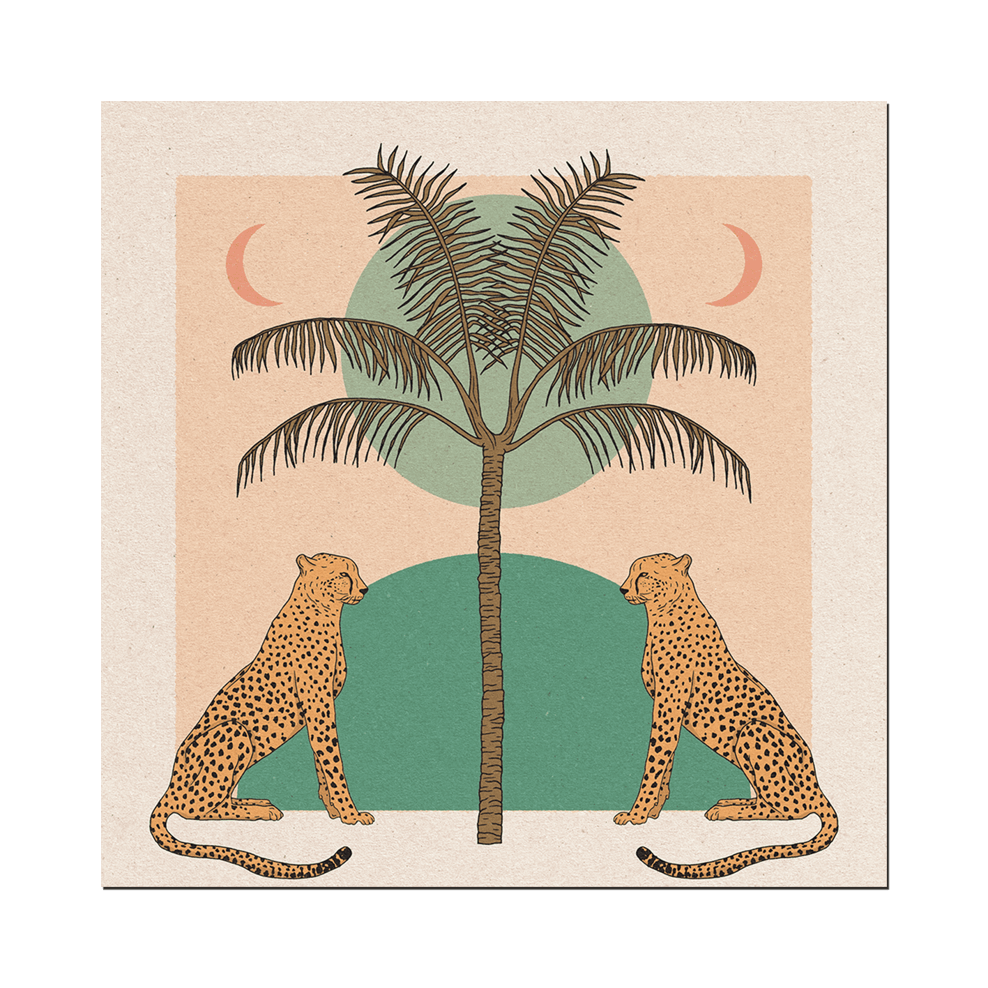 Cai & Jo Cheetah Symmetry Print FSC Recycled Paper - 12 x 12