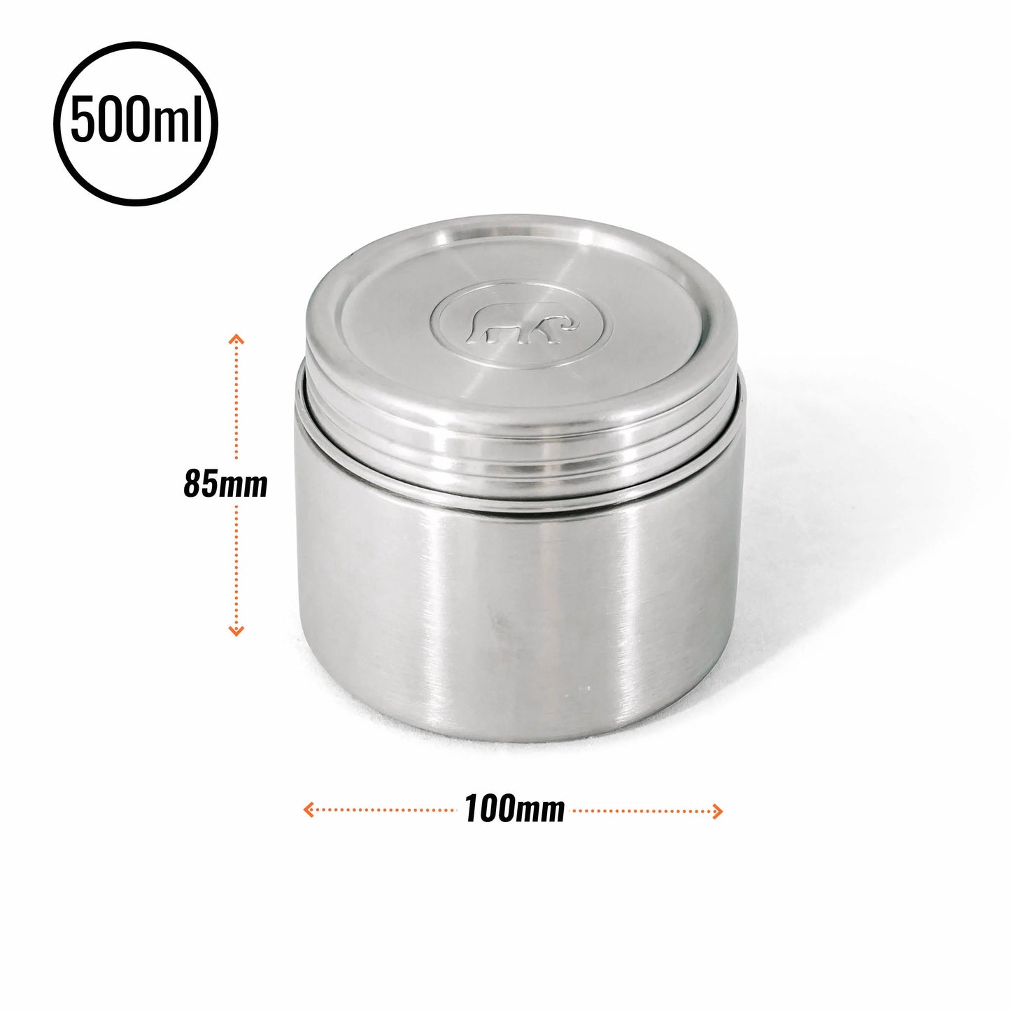 Elephant Box Stainless Steel Leakproof Twist & Lock Food Canister 500ml
