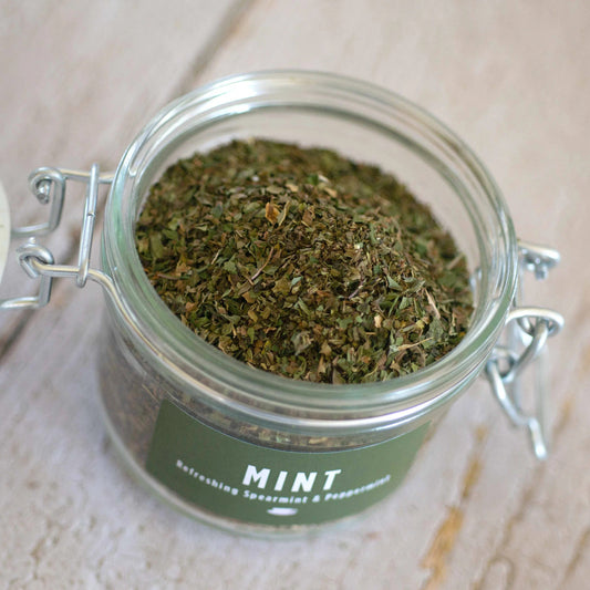 Mint Herbal Loose Leaf Tea | Herb Heaven Devon | Natural & Caffeine Free | 30g Jar