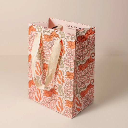 Cai & Jo Tiger Print Small Gift Bag