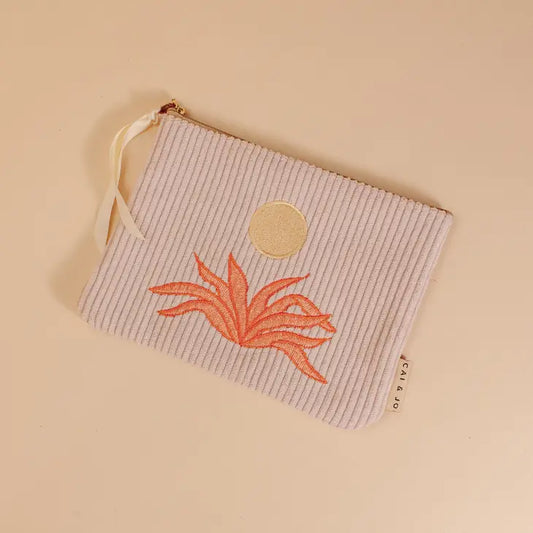 Cai & Jo Corduroy Pouch in Pale Pink
