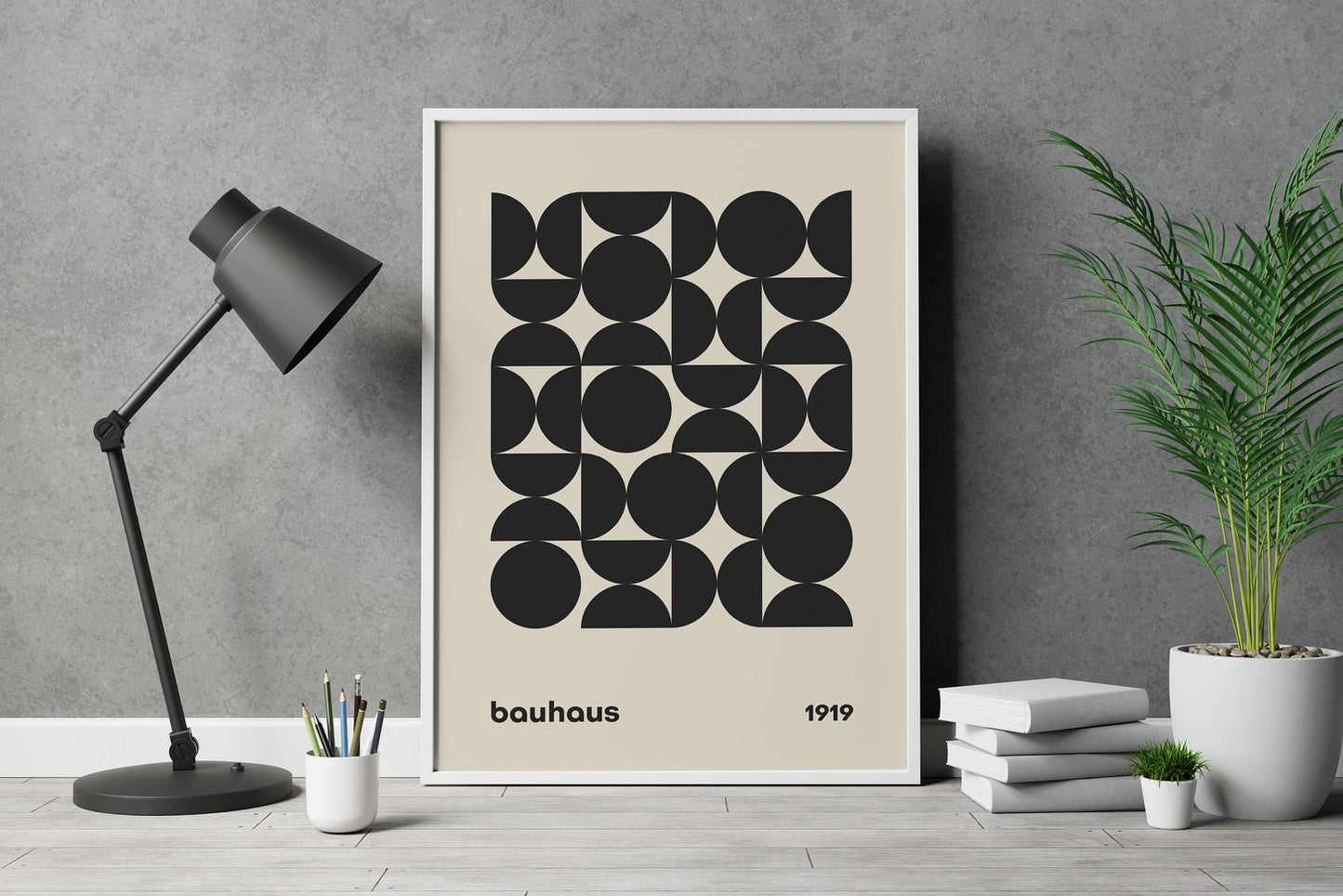 A3 Bauhaus Print - Jaffa Orange