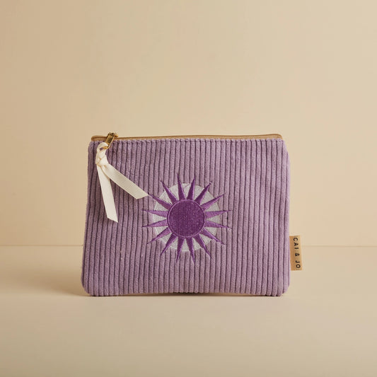 Cai & Jo Corduroy Pouch in Lavender