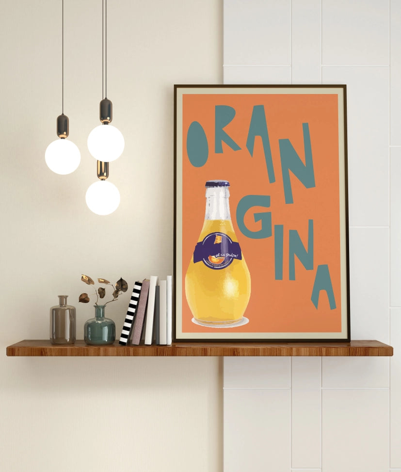 A3 Orangina Print - Jaffa Orange