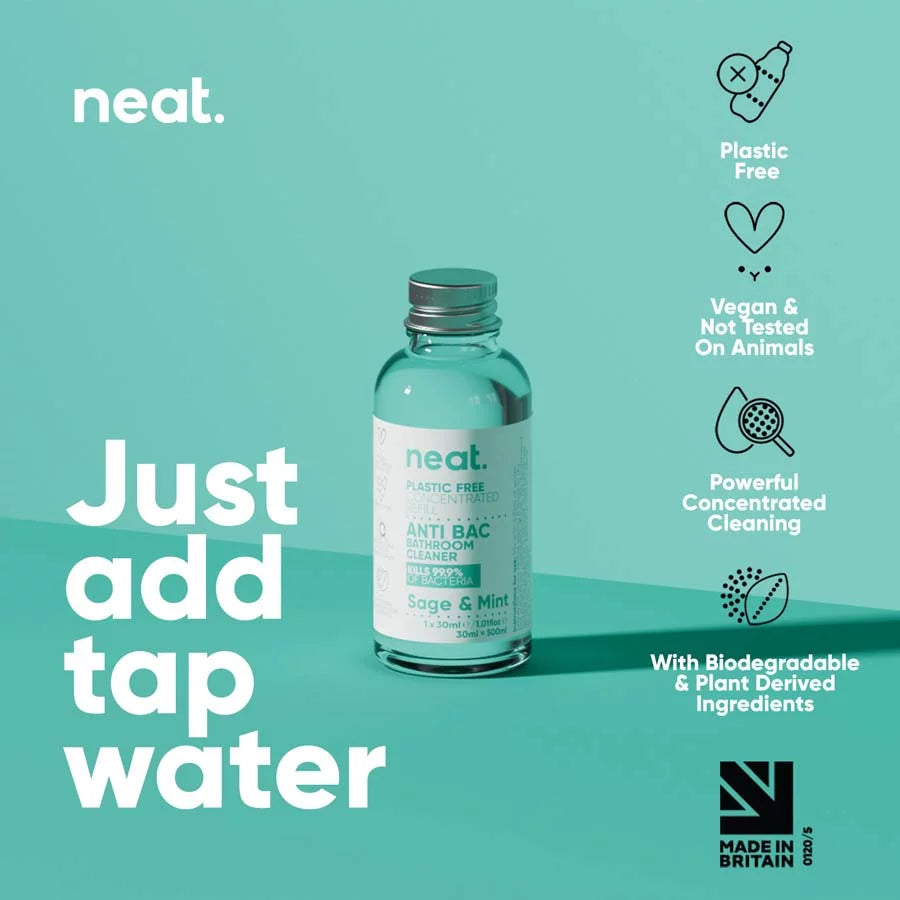 NEAT Anti-Bacterial Bathroom Cleaner Concentrated Refill - Sage & Mint