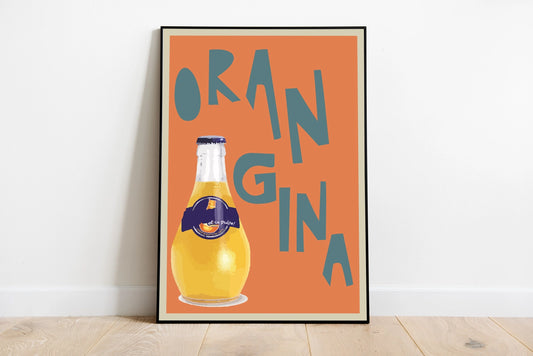 A3 Orangina Print - Jaffa Orange