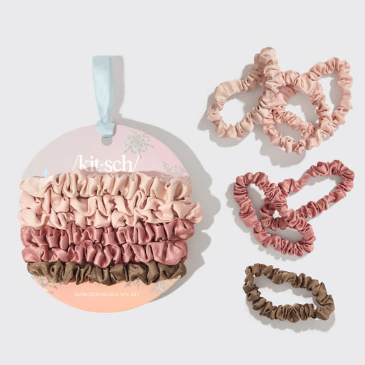 Kitsch Holiday Ultra Petite Scrunchies 6 pack Set - Terracotta