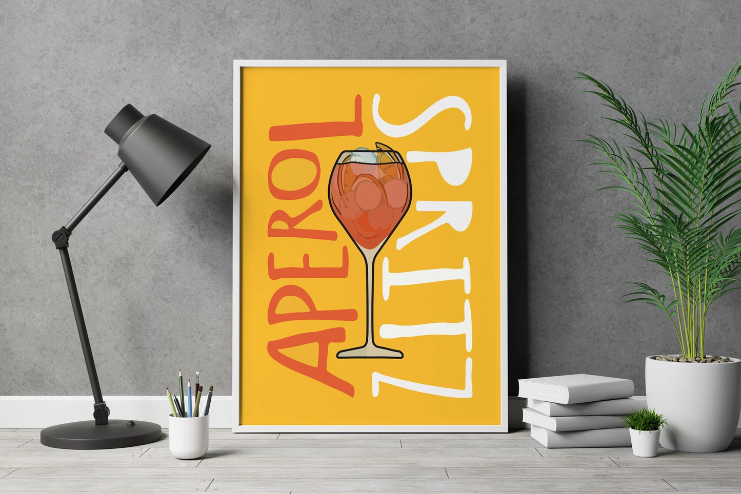 A3 Aperol Spritz Print - Jaffa Orange