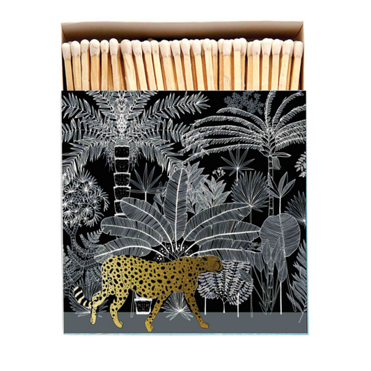 The Archivist Matches Cheetah In Jungle Black - 100 Non Toxic Matches