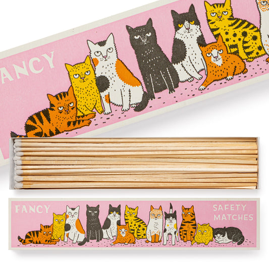 The Archivist Matches Fancy Cat Extra Long - 45 Non Toxic Matches