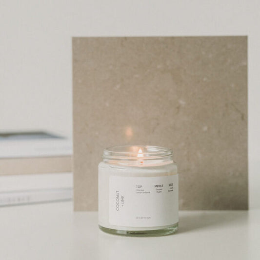 SOOMISH Coconut & Lime Natural Soy Wax Candle - Sustainably Created 120ml