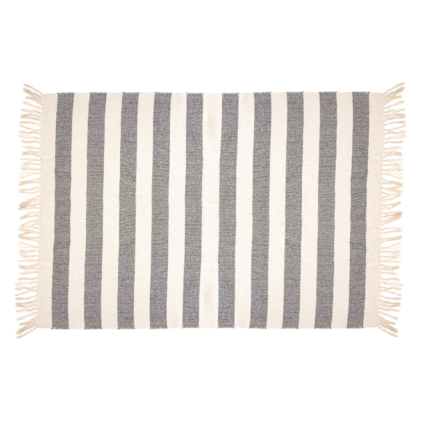 Scandi Style Boho Stripe Blanket Throw | Sass & Belle | 100% Recycled Yarn
