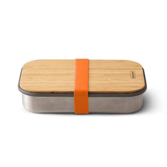 Black & Blum Stainless Steel Airtight Sandwich Box with Bamboo Lid - Orange 900ml