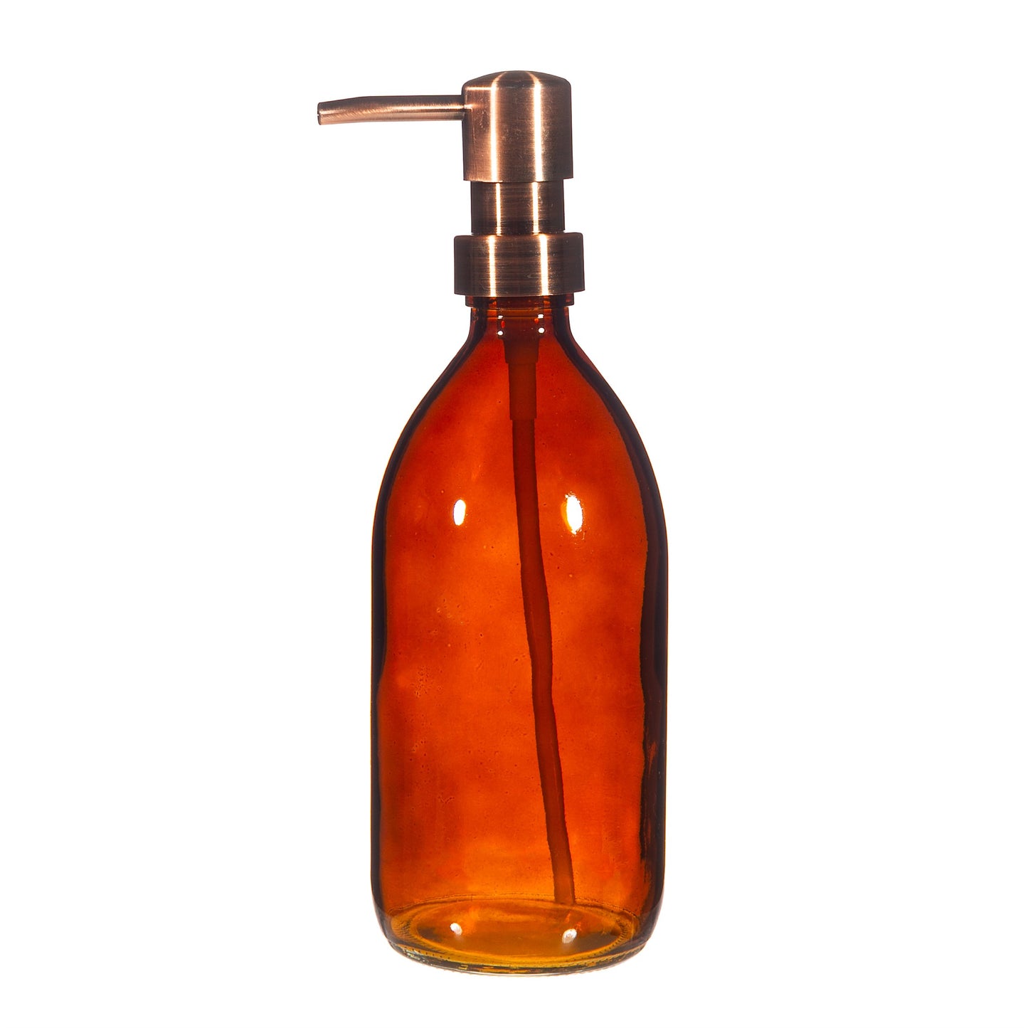 Sass & Belle Amber Glass Refillable Glass Bottle With Pump
