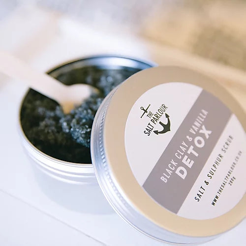 The Salt Parlour DETOX Black Clay & Vanilla Body Scrub - Vegan & Natural 200g