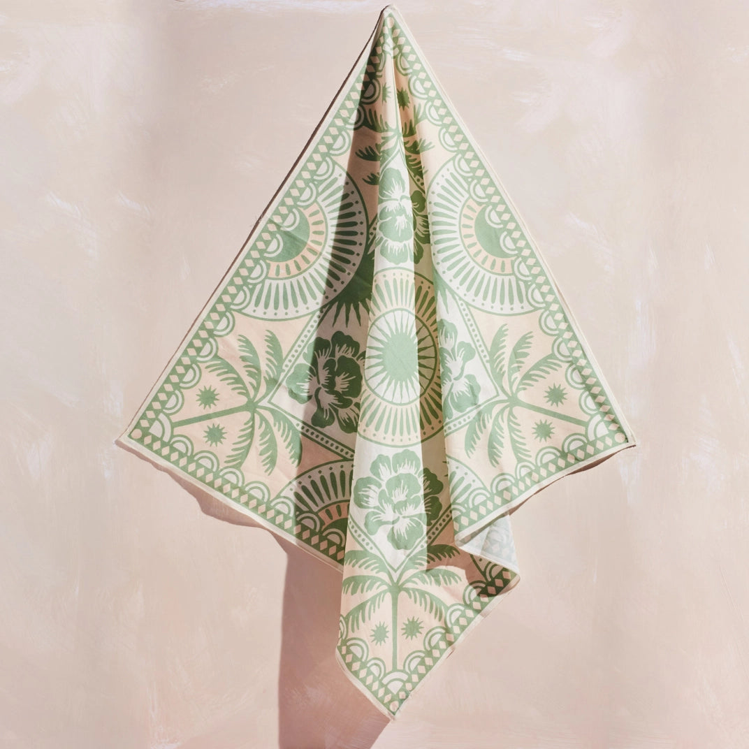 Cai & Jo Quindio Bandana in Sage - Organic Cotton