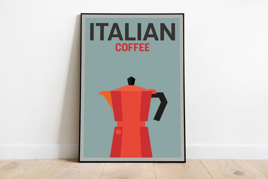 A3 Italian Coffee Print - Jaffa Orange