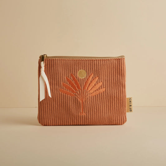 Cai & Jo Corduroy Pouch in Dusty Pink