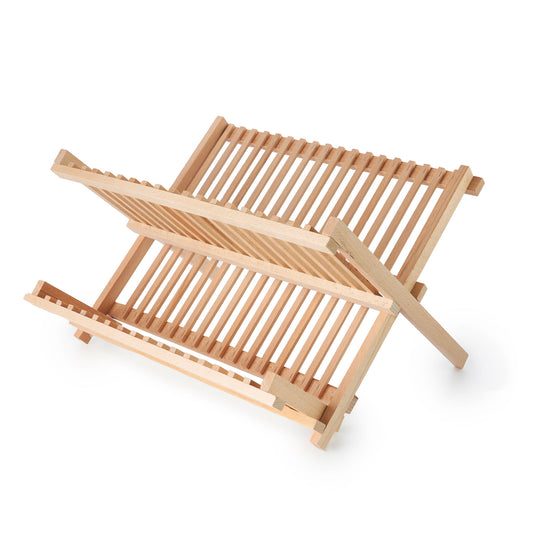 EcoLiving Wooden Dish Draining Rack - Sustainable Beech Wood